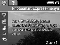3. Markera Konfigurera Dela-menyn... och tryck på. Anslut kameran till datorn med hjälp av den USB-kabel som medföljde kameran.