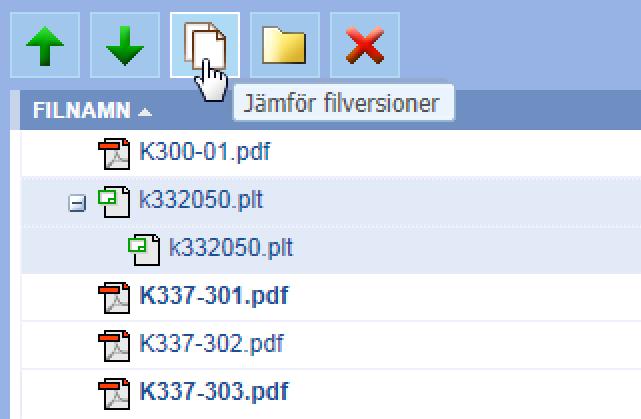 Jämför skillnaden mellan två versioner Du kan jämföra vad som skiljer två revisioner åt.