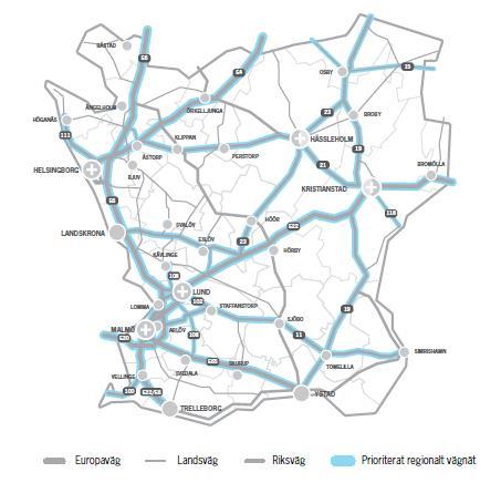 Persontransporter Regionala stråk fyller funktioner som; ska binda samman Skånes tillväxtmotorer, regionala kärnor och dess omland.