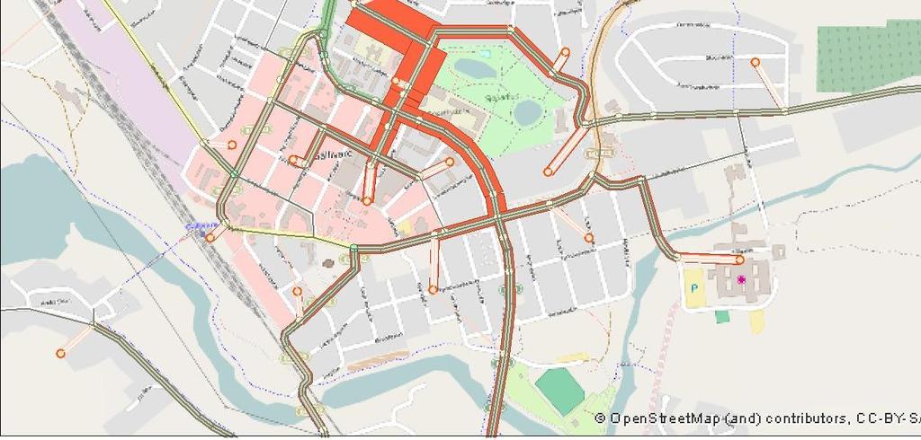 Av de ca 1500 fordonen på Roslingsvägen är något hundratal trafik till/från köpcentret vid Cellulosavägen och ca 500 trafik till området öster om Vinbärsvägen (Estradvägen/Hambostigen).