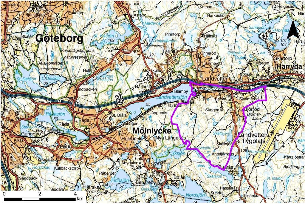Uppdrag och syfte Ecocom AB har på uppdrag av Härryda kommun utfört en naturvärdesinventering på förstudienivå för planeringsområdet Landvetter södra.