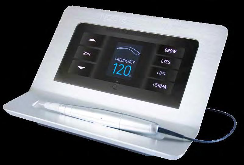 Det intelligenta valet för Mikropigmentering & Dermapigmentering MÅTT 253 MM X 133 MM X 168 MM VIKT 1,5 KG FÖRPROGRA- MERADE VAL / MOTSTÅND 4 NÅLFORMATIONER 20 HASTIGHET 150 DIGITAL Den