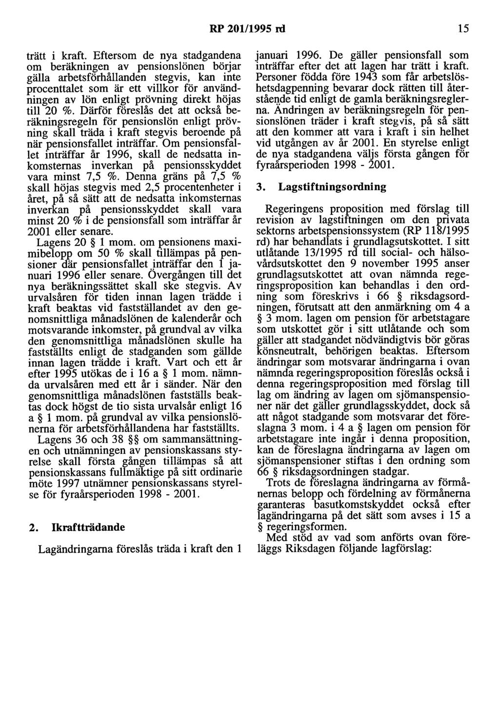 RP 201/1995 rd 15 trätt i kraft.