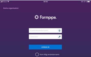 Logga in med dina vanliga inloggningsuppgifter som du har till Meetings idag. J. Du kan nu börja använda appen. 3.