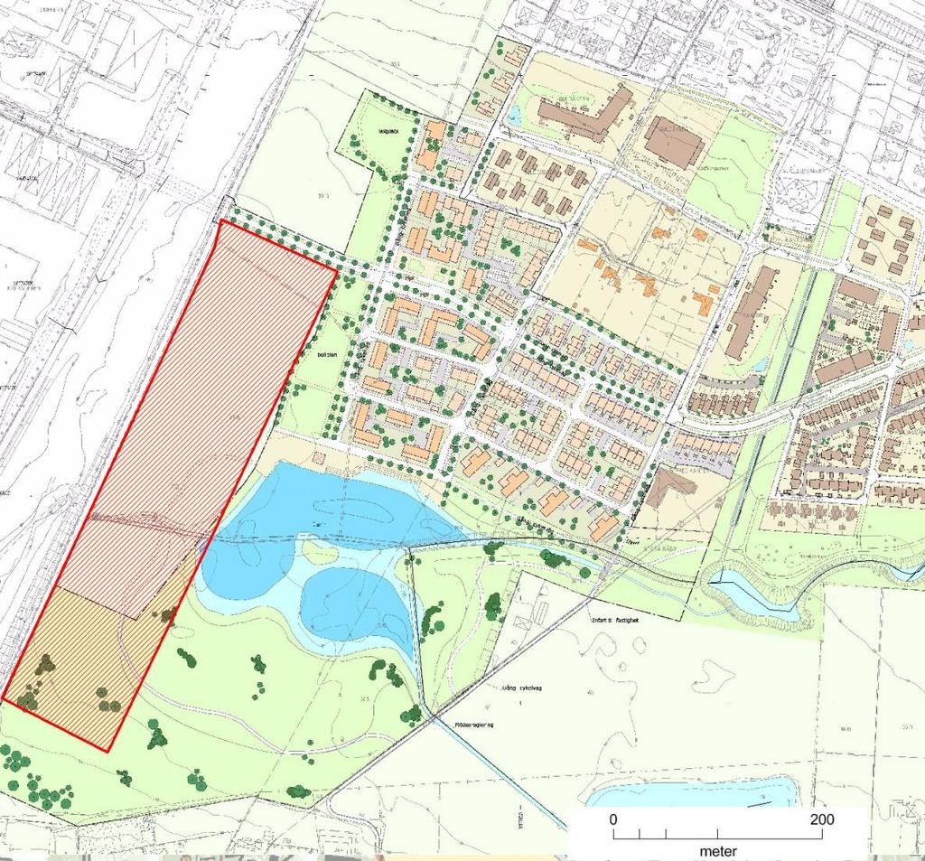 Området berör delar av planerad parkmark enligt detaljplanen för Södra Råbylund II. (se figur 9).