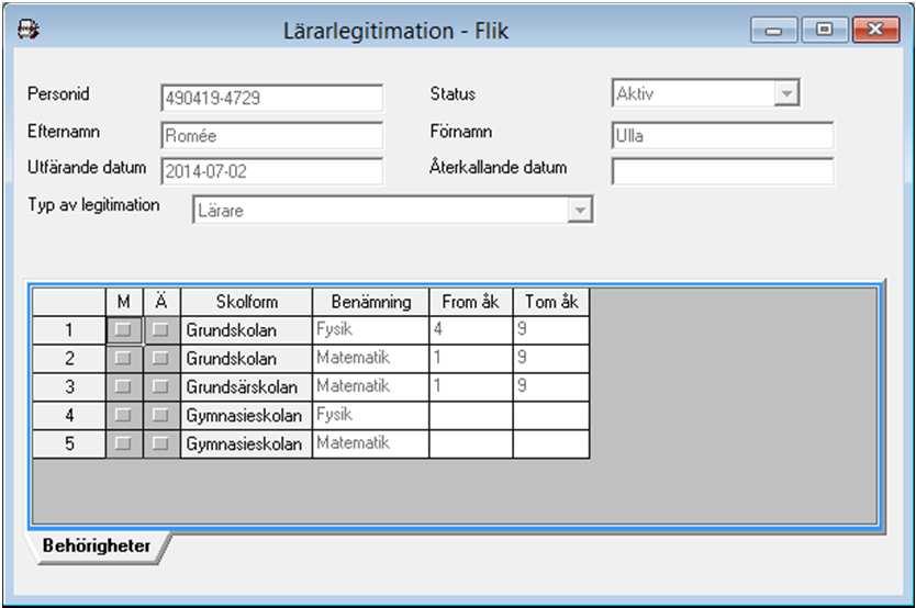 Lärarlegitimation Registret kräver