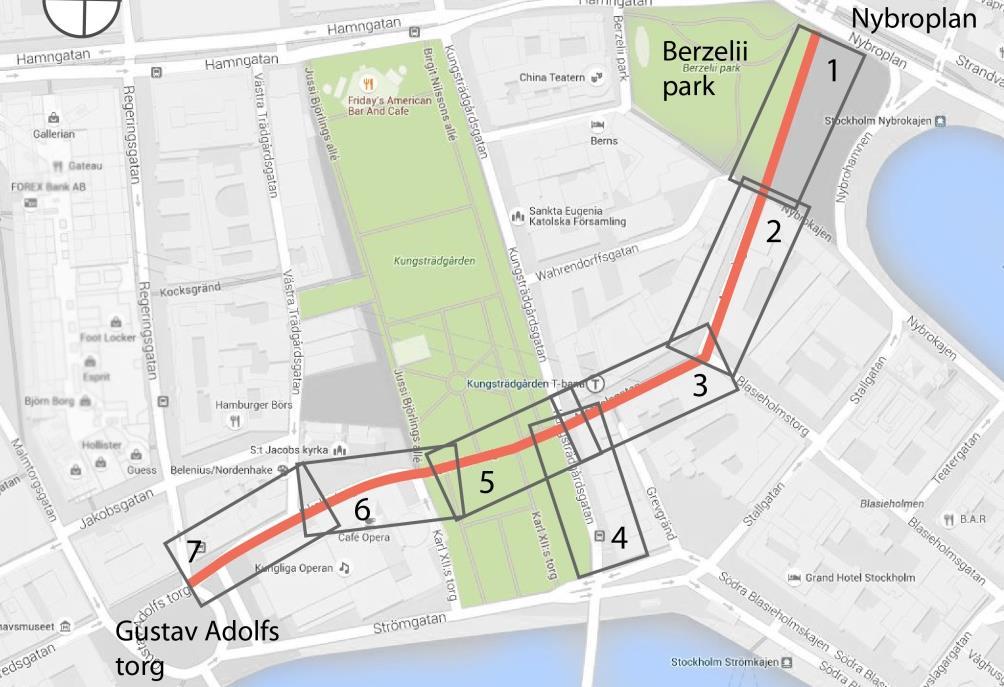 T2013-313-06577 Sida 10 (46) tangerar sträckan dessutom flera viktiga målpunkter för cykel- och gångtrafik i form av arbetsplatser, handel, kultur och nöjen.