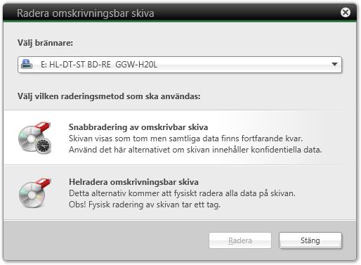 Verktyg 2. Markera det flyttbara mediet i listrutan Flyttbart medium. 5. Klicka på. Skapandeprocessen startar. Du kan följa processen vi meddelanden i aktivitetsfältet.