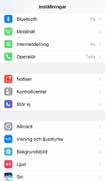 Detektera hörapparaterna När Bluetooth är aktiverat gå till Inställningar,