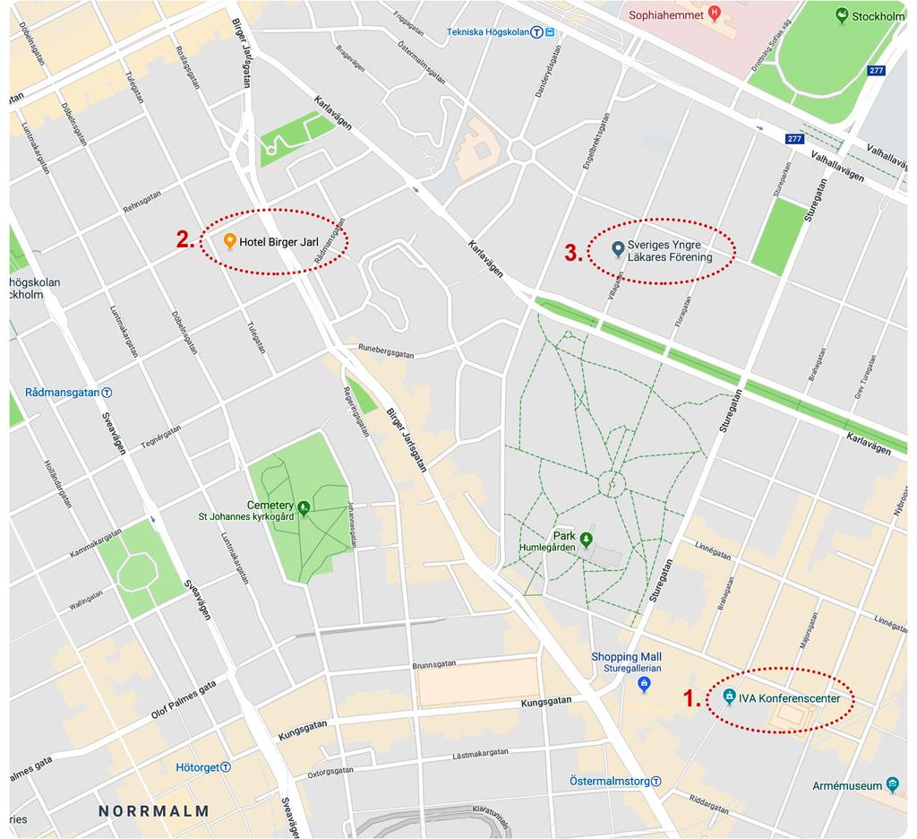 KARTA Hitta rätt! 1. IVA Konferenscenter, Grev Turegatan 16. Fullmäktigemötet Närmaste tunnelbanestation är Östermalmstorg, uppgång mot Stureplan. Gå upp höger direkt efter Pressbyrån. 2.