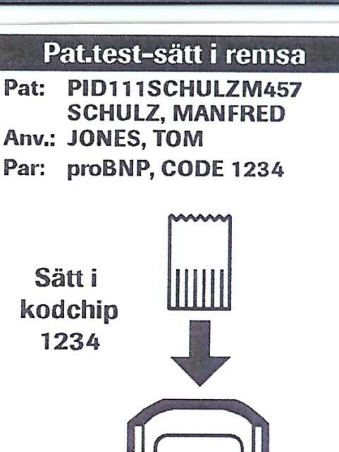Teststickor och kodchip När en teststicka från en ny lot ska