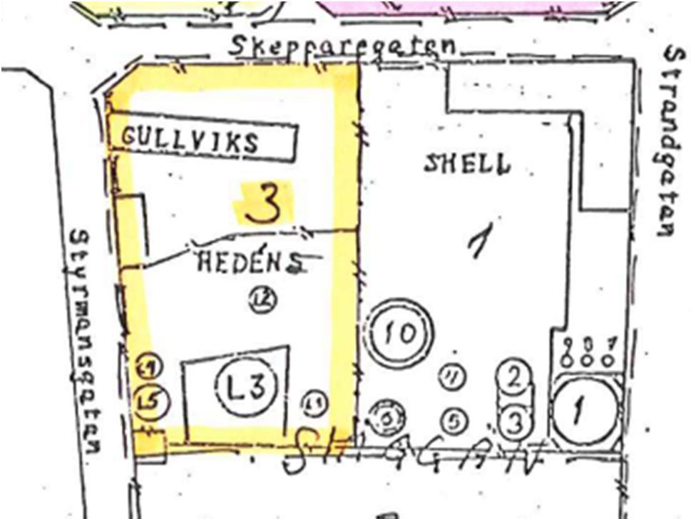 2 (4) 2.2 Historisk verksamhet Fastigheterna Pumpen 2 och 3 är MIFO 1 -inventerade av länsstyrelsen vilket refereras till nedan. 2.2.1 Pumpen 2 Inom Pumpen 2 bedrevs oljedepå mellan 1939 och 1991 med lagring och utlastning av petroleumprodukter.