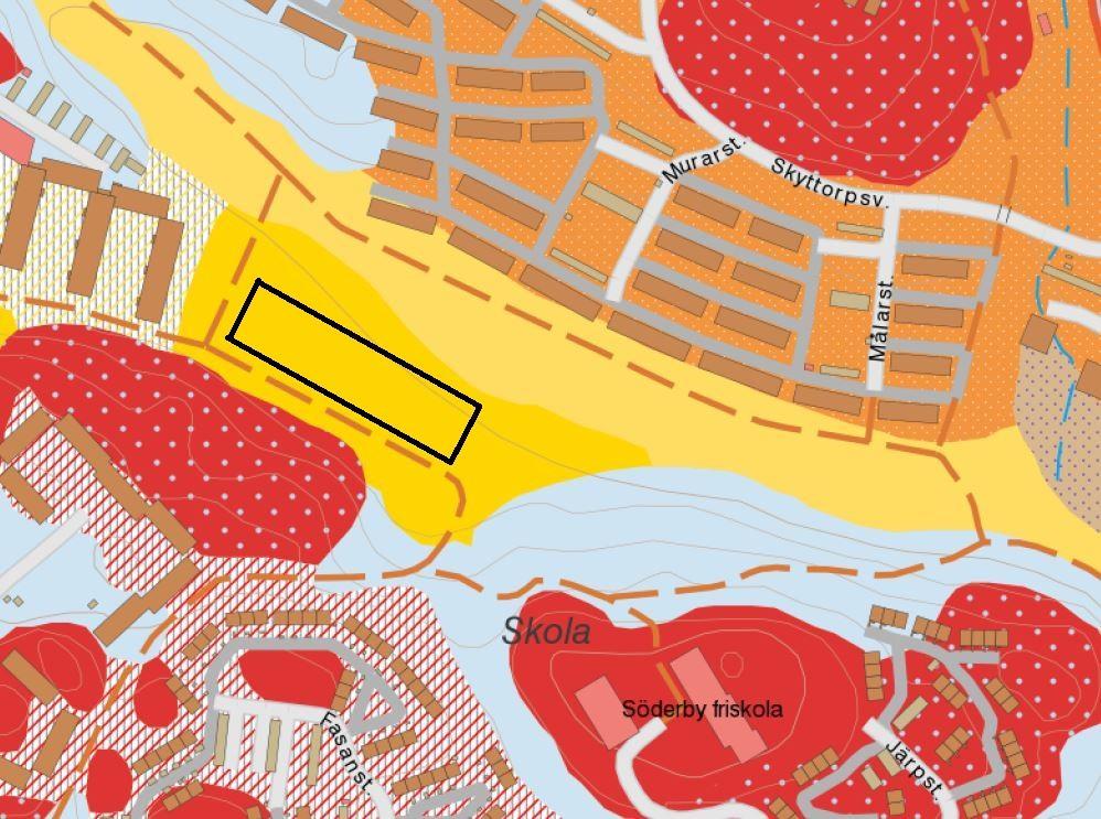 4 PANERAD/FÖRESAGEN KONSTRUKTION Salems kmmun planerar att uppföra en grundskla med tillhörande idrttshall.