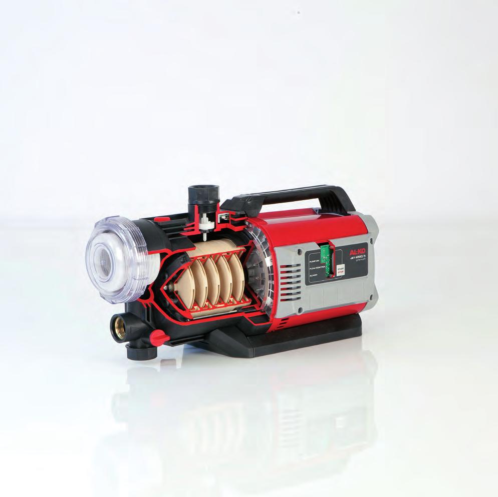 PUMPAUTOMATER KOMPAKT OCH KRAFTFULL PUMPAUTOMATER PREMIUM OCH COMFORT HÖG VERKNINGSGRAD, TYSTGÅENDE DRIFT Tack vare den tryckstarka pumptekniken i fem steg med en verkningsgrad på över 30 procent är
