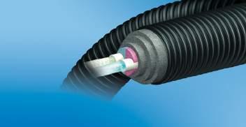 Uponor Kulvertsystem Materialegenskaper Mediarören i Uponor Kulvertsystem är tillverkade av tvärförnätad polyeten, Uponor PEX(a)-rör.