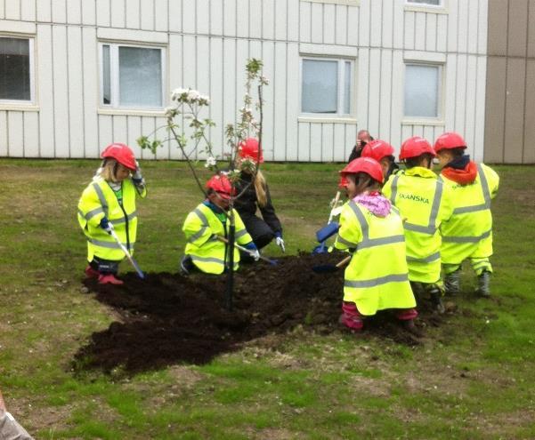 sida 47 av 58 VID INVIGNINGEN AV SERVICEBOSTADEN SOLHULTSGATAN DELTOG NÅGRA BARN FRÅN ETT NÄRBELÄGET DAGIS DE PLANETERADE DET FÖRSTA TRÄDET PÅ TOMTEN Befintliga servicebostäder enl.