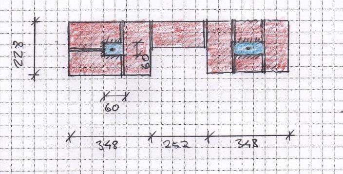 5 x 10-4 x 385/(0.8 x 0.348 x 1.68) = = 0.041 m Ɛ s = 0.0062, dvs stålet uppnår flytspänning och uppfyller villkoret att Ɛ s < 0.