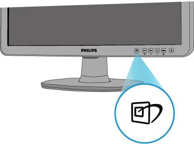 SmartImage mjukvara baserad på Philips prisbelönade LightFrame teknik analyserar innehåll på bildskärmen.