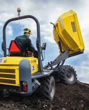 Hydrostatisk fyrhjulsdrivning, max nyttolast på 3000 kg, kan levereras från fabrik med förarhytt.