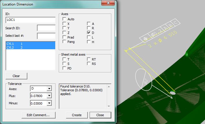 Hantering av ISO Dimensionstoleranser (PC-DMIS Planner)
