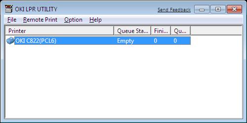 Verktyg för Windows Verktyget OKI LPR Utility Du kan använda verktyget OKI LPR för utskriftsjobb via nätverket, hantering av utskriftsjobb och kontroll av skrivarstatusen.