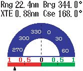 4ft F.G.V. 12.3kt TRIP 1234nm HEADING Sann** Grafiska displayer POSITION 2345.6789'N 12345.6789'E KURS Sann** 123.4 TOTAL F.Ö.G. Digitala displayer 12.3kt AVS/BÄR*** 1234nm123.4 Obs!