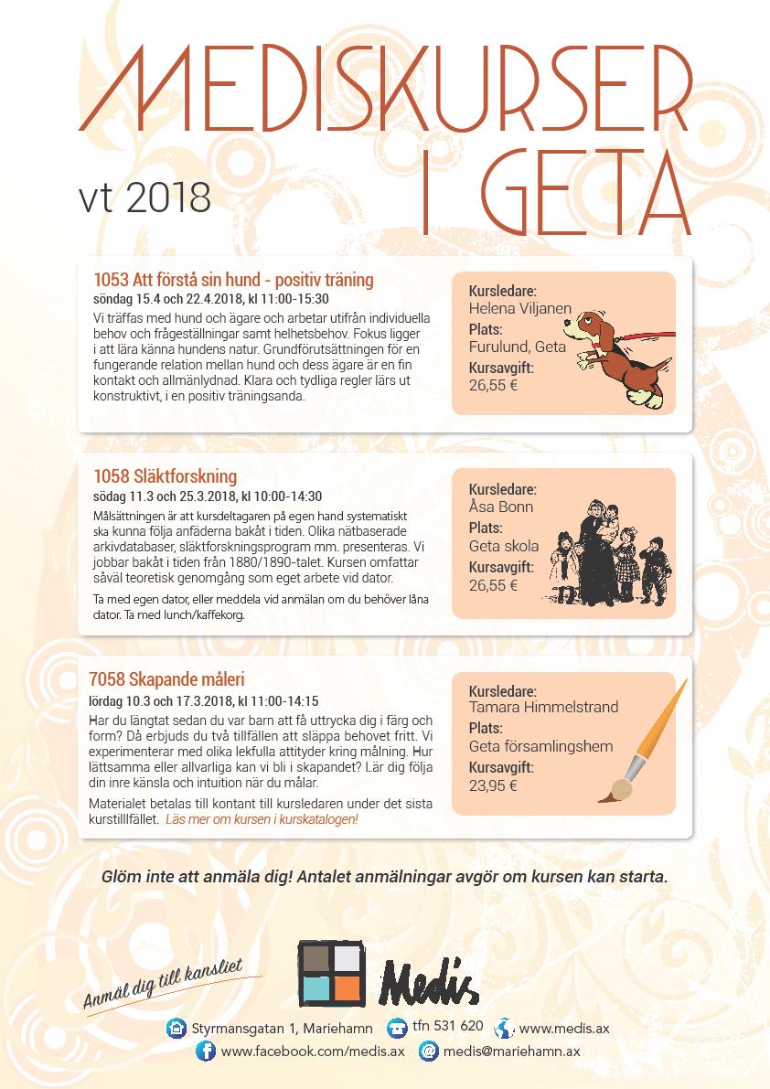 Kurs 1058 och 7058 har tyvärr