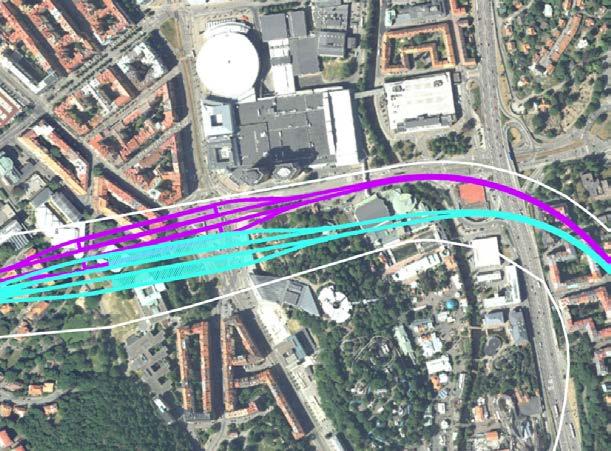 Aternativ sträckning vid Liseberg/ Örgrytevägen Två alternativ har utretts för Västlänkens sträckning mellan Näckrosdammen/Renströmparken och E6.