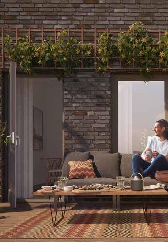 Tegel och tallar Vid Kryddvägen i Tyresö, öster om villaområdet Trollbäcken uppför vi 47 rad- och parhus i bostadsrättsform. Hemmen kommer att ha fem väldisponerade rum i två plan.