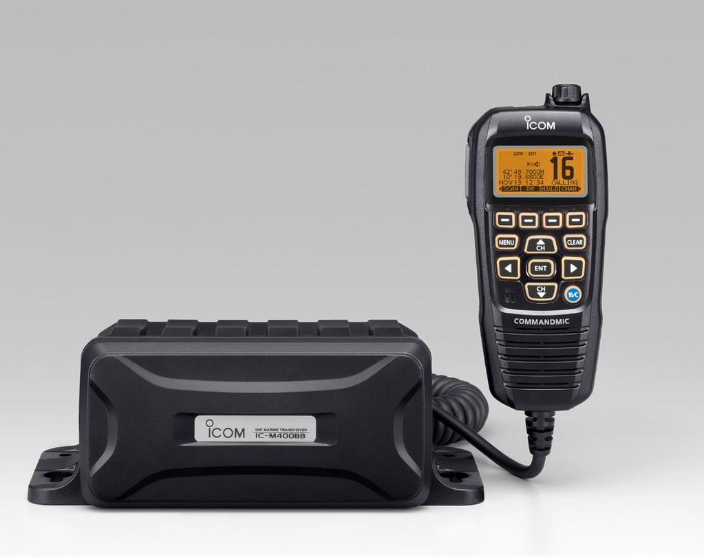 BLACK BOX IC-M400BB IC-M400BB består av två delar, en black box och en Commandmic. Alla funktioner inklusive DSC-drift görs från Commandmic HM-195B tillsammans med radioenheten.