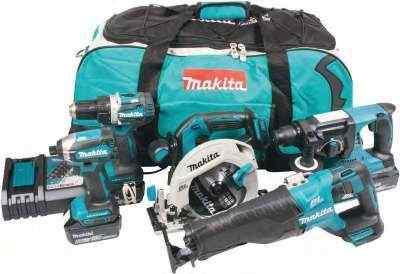 COMBOKIT Combokit - 5,0 Ah DLX5032T Borrskruvdragare -