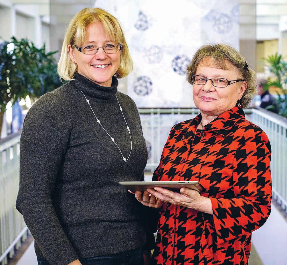 På bilden avdelningsöverläkare Anne Räisänen- Sokolowski och överläkare Riitta Luosujärvi. Mentorskapet utgår från adeptens behov.