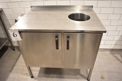 Sopstation i rostfritt 92x64