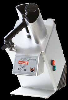 Handtag, lätt att flytta Bänkmodell Föredömlig säkerhet Robust maskin i metall Hög kvalitét, noga utvalda material RG-100 Maskin