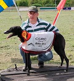 Cara Carmolin vinnare av CGRC Classic Sprint tikar. Ägare M Bruder, Tyskland. SkHK. 3:a Molly Maroon, 18.74, Heidi Föhns. Danmark. 4:a Hillcross Holly, 18.90, Heide Föhns, Danmark.