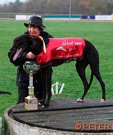 64, J Hansen, SkHK, 4:a Death Valley Toby, 18.82, Heidi Föhns, Danmark. Lördag 26/10. 9 lopp. Öresundscupen, whippet, 320 m. 1:a Bull Fighter, 20.77, Torsten Axelsson, 7HS. 2:a Daigo v d Waterram, 20.