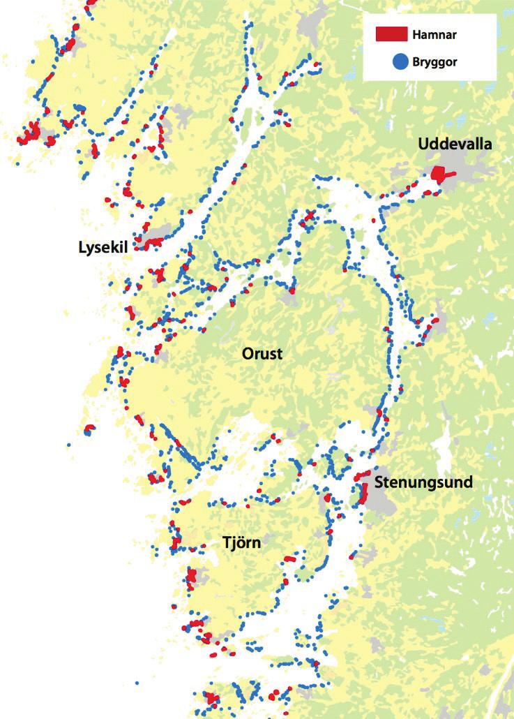 områden där antalet nya marinor och hamnar inte ökar medför den ökande populariteten för större motordrivna båtar att många bryggor och hamnar byggs ut med fler och större bryggor, och att farleder