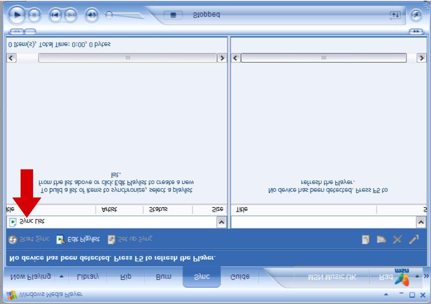 Spellistan i Windows Media Player Skapa en Spellista 1. Starta Windows Media Player. 2. Välj Bibliotek för att få tillgång till mediabibloteket. 3. Klicka för att markera ett spår. 4.