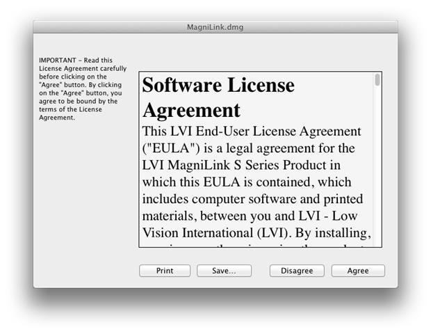 I dialogrutan License Agreement, läs texten och acceptera licensvillkoren genom att klicka på knappen Agree.