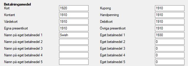 2. Tryck på knappen Ändra nere till höger. 3. Fyll i de företagsuppgifter som skall synas på kvittot.