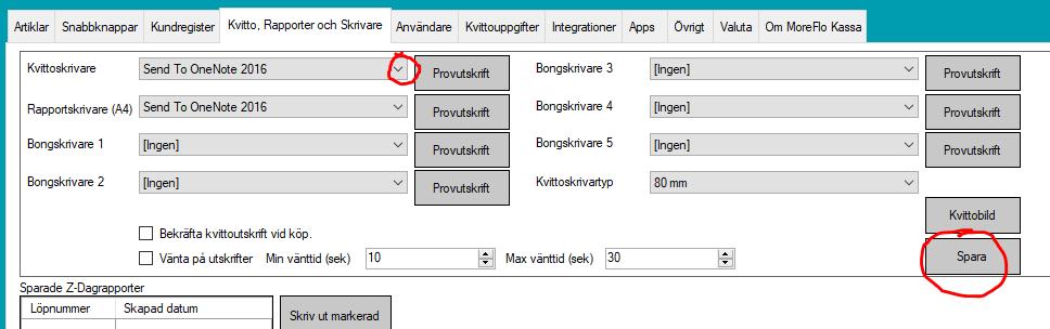 2.2.1.1 Automatisk lådöppning Inställningen att få kassalådan att öppnas automatiskt vid varje utskrift görs i drivrutinen för kvittoskrivaren och inte i kassan.