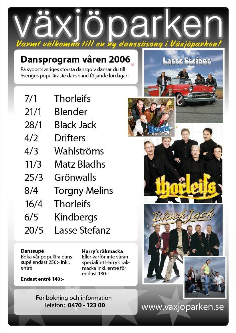 Dessa spelningar gäller med