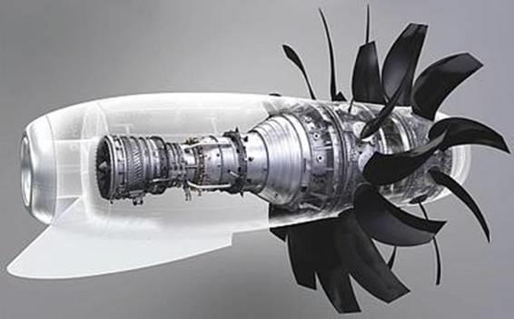 (okapslad propellerfläkt) Svensk ingrediens: roterande struktur som driver propellrarna tillverkad av GKN