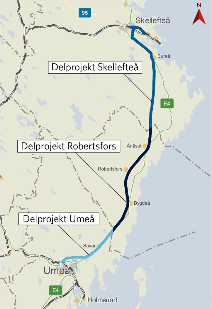 Vårt uppdrag Projektet är nu uppdelat i tre delprojekt, Umeå, Robertsfors och Skellefteå.