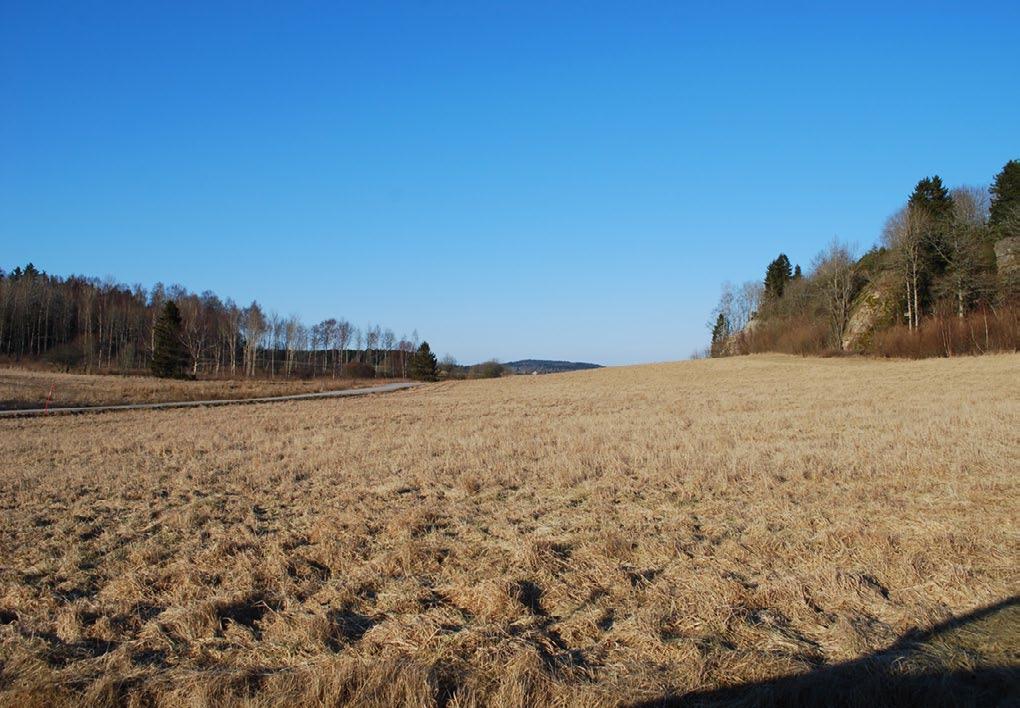 vall i nivå med kullen till höger i grön bild, vattenyta syns ej slänt
