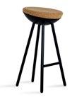 stolar/pallar chairs/stools boet BY NOTE Barpall i 2 höjder med 4-ben samt pall med 3- alt. 4-benstativ i metall stativ i standard (svart eller vit), eller. Sits i pressad odlad förnyelsebar kork.
