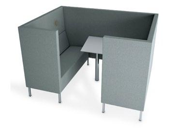 Svanenmärkt. Modular sofa system in compartment version for 2-6 people. Frame in tubular steel in standard (black, white or silver), or. Seat with wood base and cold foam upholstered in standard or c.