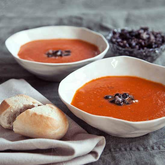 grönsaksbuljong, vit balsamvinäger, honung, tomatpuré,