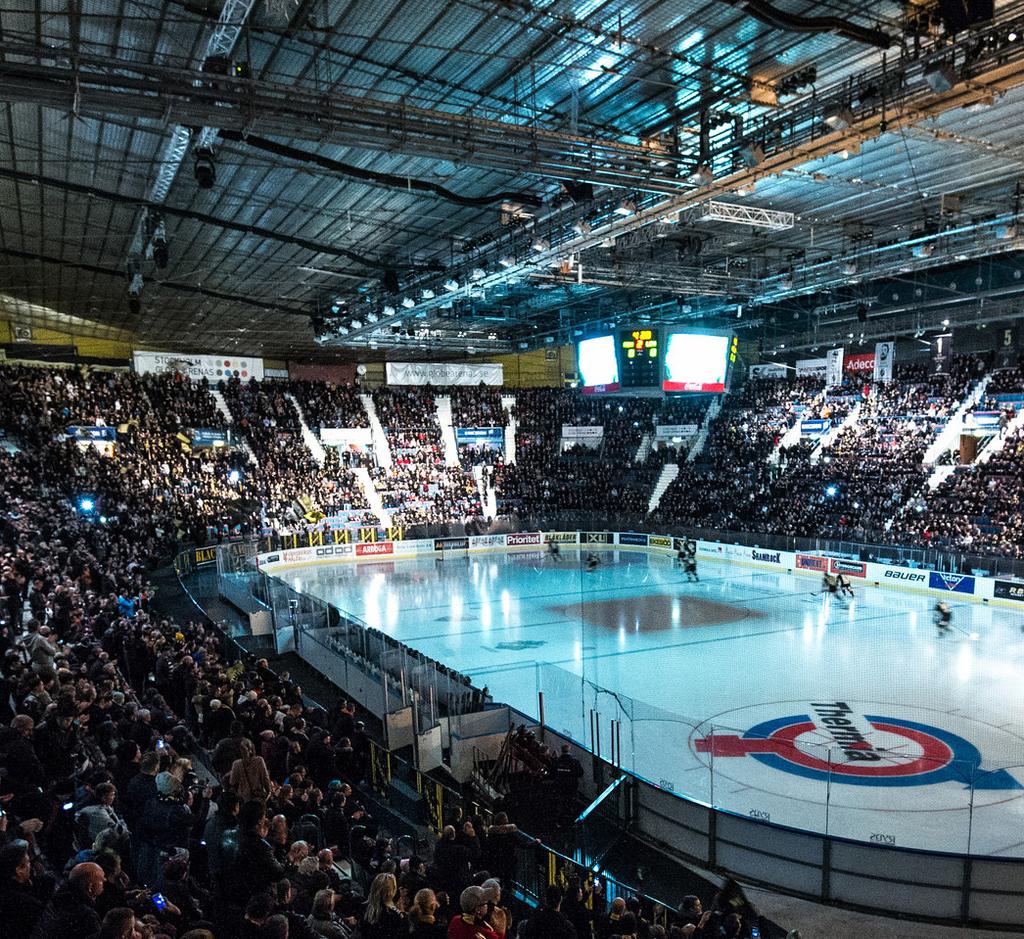EN BRA PLATS ATT SYNAS VARUMÄRKESEXPONERING BÅDE PÅ OCH UTANFÖR ARENAN AIK Hockey:s hemmaarena Hovet är en av de hockeyarenor som ges störst massmedialt utrymme.
