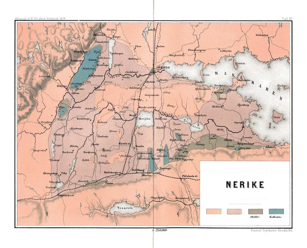 GEOLOGISK ÖFVERSIGTSKARTA öfver en del af ar G.